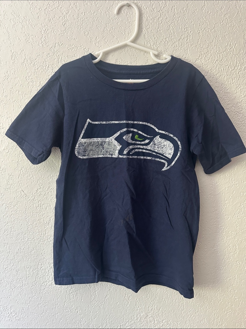 NFL Navy Kids Short Sleeve Seahawks Logo Tee